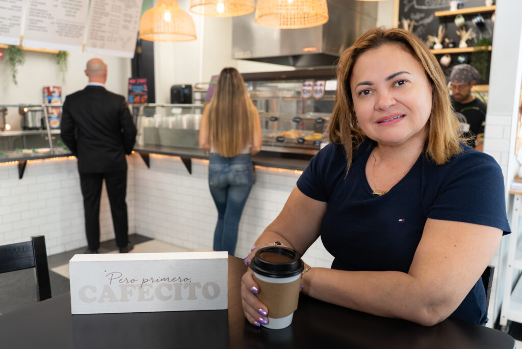Client Sitting in a restaurant